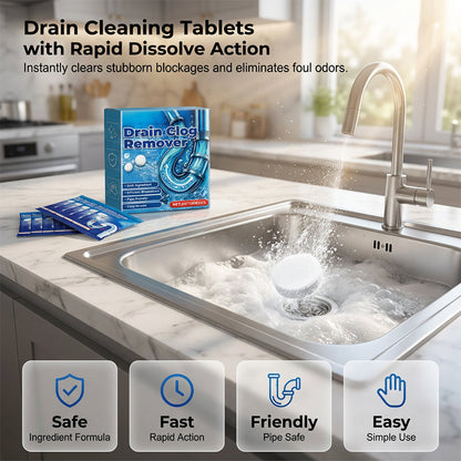 Effervescent Drain Clog Remover Tablets
