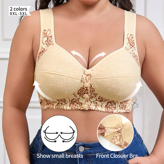 Wire-Free Support Bra with Wide Straps