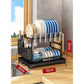 🍽️ Double the Drying Space – 2-Tier Dish Rack with Rustproof Frame & Drainboard. 50% Off. UK Stock