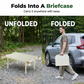 Portable Foldable Camping Table with Built-in Cup Holder