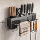 🍽️ 40% OFF! ✨ Multifunctional Kitchen Chopstick & Knife Holder – Zoned Storage, Hollowed Drainage, Premium Carbon Steel, Countertop Organizer 👨‍🍳