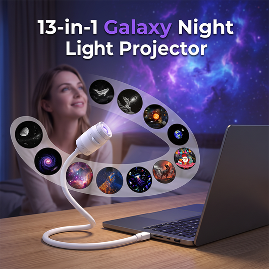 Galaxy Projector Lamp with Starry Discs