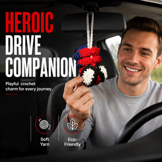 🔥HOT SALE!🕷️ Superhero Inspired Crochet Spider Charm – Fun Car & Bag Decoration