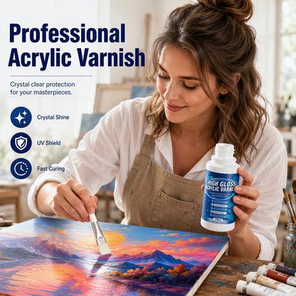 High Gloss Acrylic Varnish 100ml with Brush