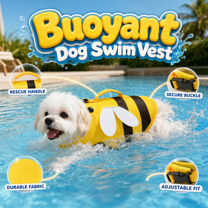 Cute Bee & Dragonfly Design Pet Life Jacket