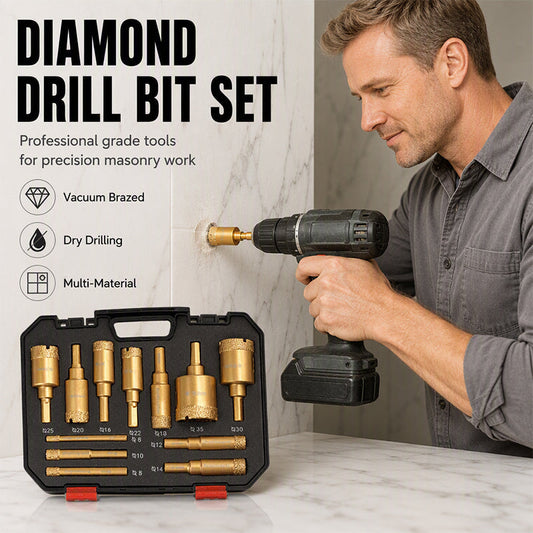 12-Piece Dry Diamond Tile Hole Saw Kit