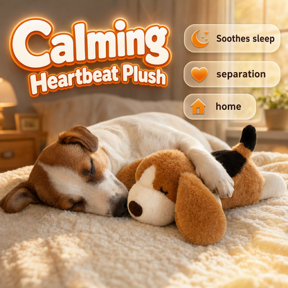 Heartbeat Stuffed Dog Toy for Puppies