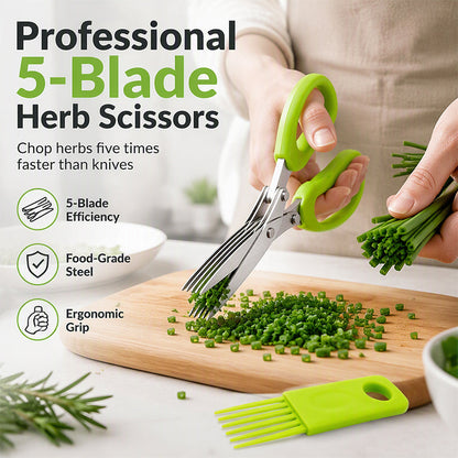 🥳HOT SALE🥳💞10K+ SOLD! Kitchen Scissors – From £7.99! 5-blade cutter, stainless steel & ergonomic grip. Chop herbs in seconds – grab yours! ✅