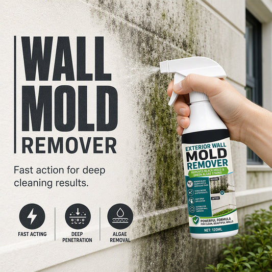 🧽50% OFF NOW! Fast‑Acting Wall Mold Remover Spray, Deep Penetrating Exterior Wall Cleaner, Efficient Black Mold & Green Algae Stain Remover for Outdoor Wall Surfaces