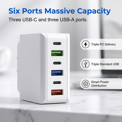 120W 6-Port Fast Charger