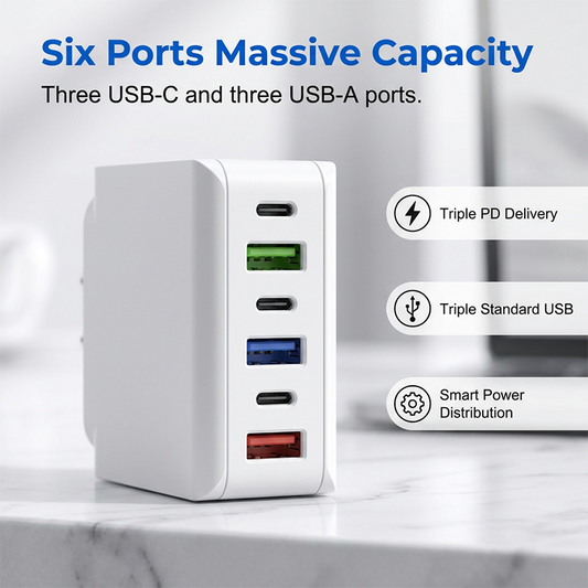 120W 6-Port Fast Charger