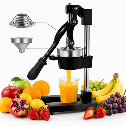 🍊🌀 Manual citrus juicer – 50% OFF! Stainless steel, sturdy aluminium juicer – perfect for oranges, lemons and pomegranates. 🥤