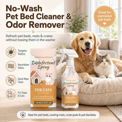 No-Wash Pet Bed Stain and Odor Remover Spray