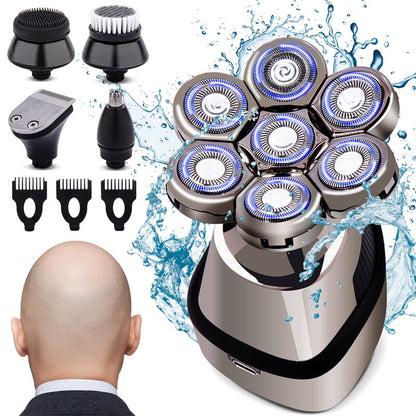 7D Waterproof Head Shaver Kit for Bald Men
