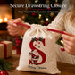 Christmas Alphabet Canvas Drawstring Bag