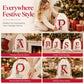 Christmas Alphabet Canvas Drawstring Bag