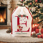 Christmas Alphabet Canvas Drawstring Bag