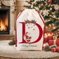 Christmas Alphabet Canvas Drawstring Bag