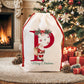 Christmas Alphabet Canvas Drawstring Bag
