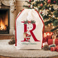 Christmas Alphabet Canvas Drawstring Bag