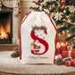 Christmas Alphabet Canvas Drawstring Bag