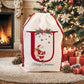 Christmas Alphabet Canvas Drawstring Bag
