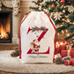 Christmas Alphabet Canvas Drawstring Bag