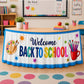 📚50% OFF NOW! Vibrant Classroom Party Table Skirt‑ First Day of School Decorative Table Cover Skirt, Reusable Back‑to‑School Tablecloth for Classroom Welcome Events & School Parties