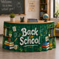 📚50% OFF NOW! Vibrant Classroom Party Table Skirt‑ First Day of School Decorative Table Cover Skirt, Reusable Back‑to‑School Tablecloth for Classroom Welcome Events & School Parties