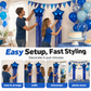 🎉50% OFF NOW! Party Foil Balloon with Tassel Set‑ Star‑Shaped Foil Balloon & Metallic Tinsel Curtain Backdrop Kit, Easy‑Setup Photo Background for Birthday, Celebration & Theme Party Decor