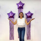 🎉50% OFF NOW! Party Foil Balloon with Tassel Set‑ Star‑Shaped Foil Balloon & Metallic Tinsel Curtain Backdrop Kit, Easy‑Setup Photo Background for Birthday, Celebration & Theme Party Decor