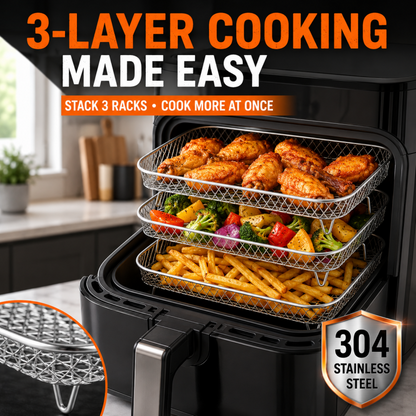 Stackable air fryer racks