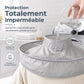 Hair Cutting Cape with Catcher – built-in groove traps clippings, no mess on clothes or floors. Waterproof, non-static, folds flat. Perfect for home trims & kids' cuts