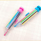 🌈🎨8-colour push-button coloured pencils, free from any chemical ingredients, suitable for children to draw and write with