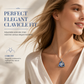 💎 Celtic Knot Birthstone Necklace: Heart Crystal, 12 Colors, Copper & Zircon, 45+5cm Chain