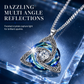 💎 Celtic Knot Birthstone Necklace: Heart Crystal, 12 Colors, Copper & Zircon, 45+5cm Chain