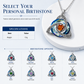 💎 Celtic Knot Birthstone Necklace: Heart Crystal, 12 Colors, Copper & Zircon, 45+5cm Chain