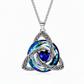 💎 Celtic Knot Birthstone Necklace: Heart Crystal, 12 Colors, Copper & Zircon, 45+5cm Chain