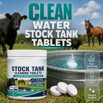 🧼 Livestock Water Tank Cleaning Tablets – 💧 Fast-Dissolving Trough & Water Container Cleaner