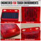 🚨50% OFF NOW! Solar Outdoor Animal Deterrent Alarm, Solar Powered Strobe Light Warning Siren, Motion Activated Repeller to Protect Crops, Garden, Farm from Wild Animals
