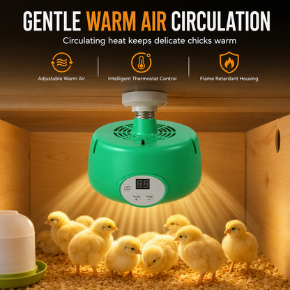 🐥 LIMITED-TIME 50% OFF! 🌡️ Intelligent Temperature Control Brooder Heater – Even Warm Air, Easy Install, Safe Housing ✨