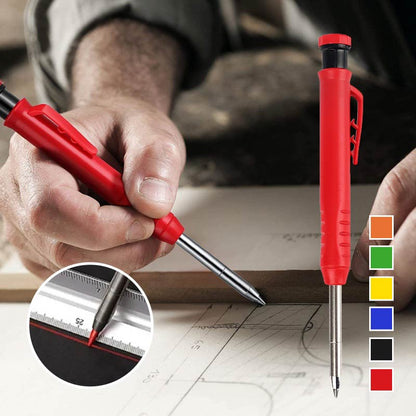 Multifunctional, quick-drying carpenter’s pencil with pencil leads