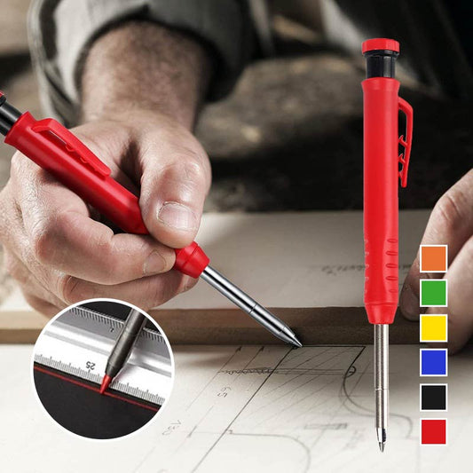 Multifunctional, quick-drying carpenter’s pencil with pencil leads