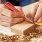 Multifunctional, quick-drying carpenter’s pencil with pencil leads