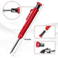 Multifunctional, quick-drying carpenter’s pencil with pencil leads