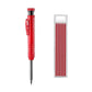 Multifunctional, quick-drying carpenter’s pencil with pencil leads