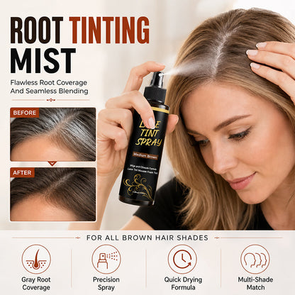 💇50% OFF NOW! Professional Lace Tint Spray for Wigs and Frontals – Quick Drying Root Tinting Mist, Flawless Gray Root Coverage & Seamless Blending for All Brown Hair Shades