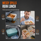 Leakproof and Microwave Safe 304 Stainless Steel Divided Lunch Box