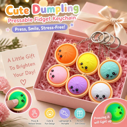 🎅Christmas Hot Sale 50% OFF! 🔥 Anti-stress toy keychain in the shape of a dumpling – illuminated (reacts to touch)