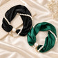 📿 50% off 🧣 Pearl Scarf Necklace – Timeless Elegance, Adjustable Bow & Piercing-Free Jewellery 🤍